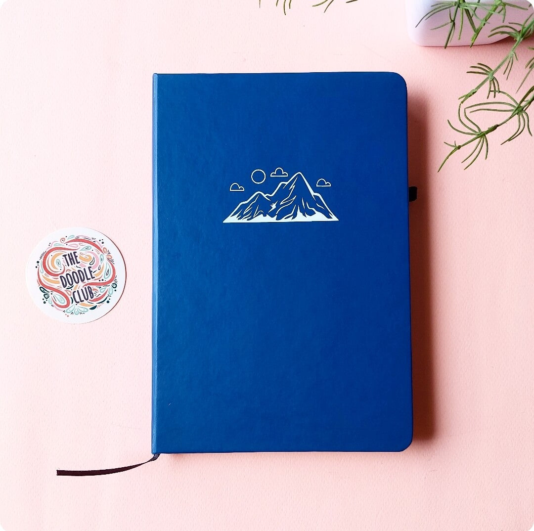 The Mountain Explorer - Royal Blue or Black Minimalistic Journal