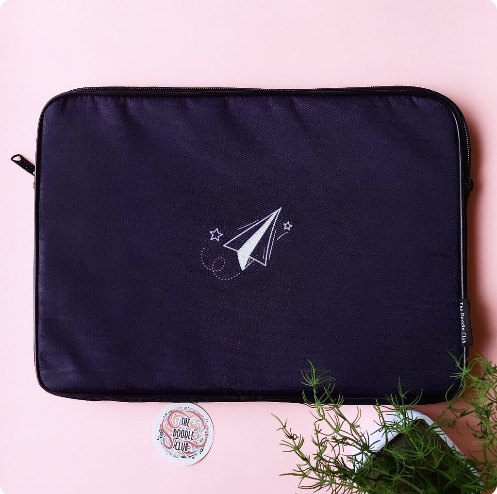 Paper Aeroplane Navy Laptop Sleeve