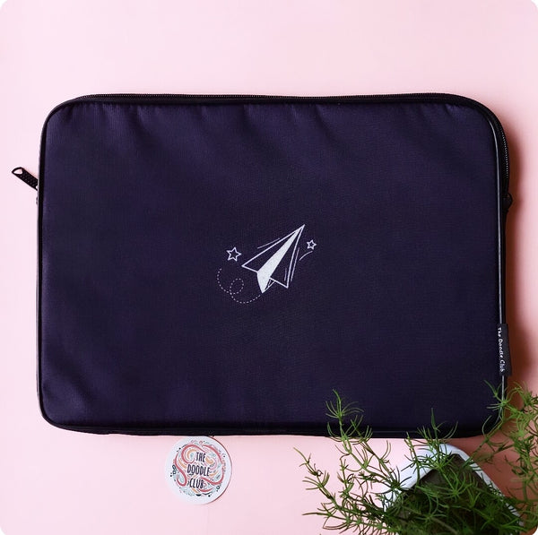 Paper Aeroplane Navy Laptop Sleeve