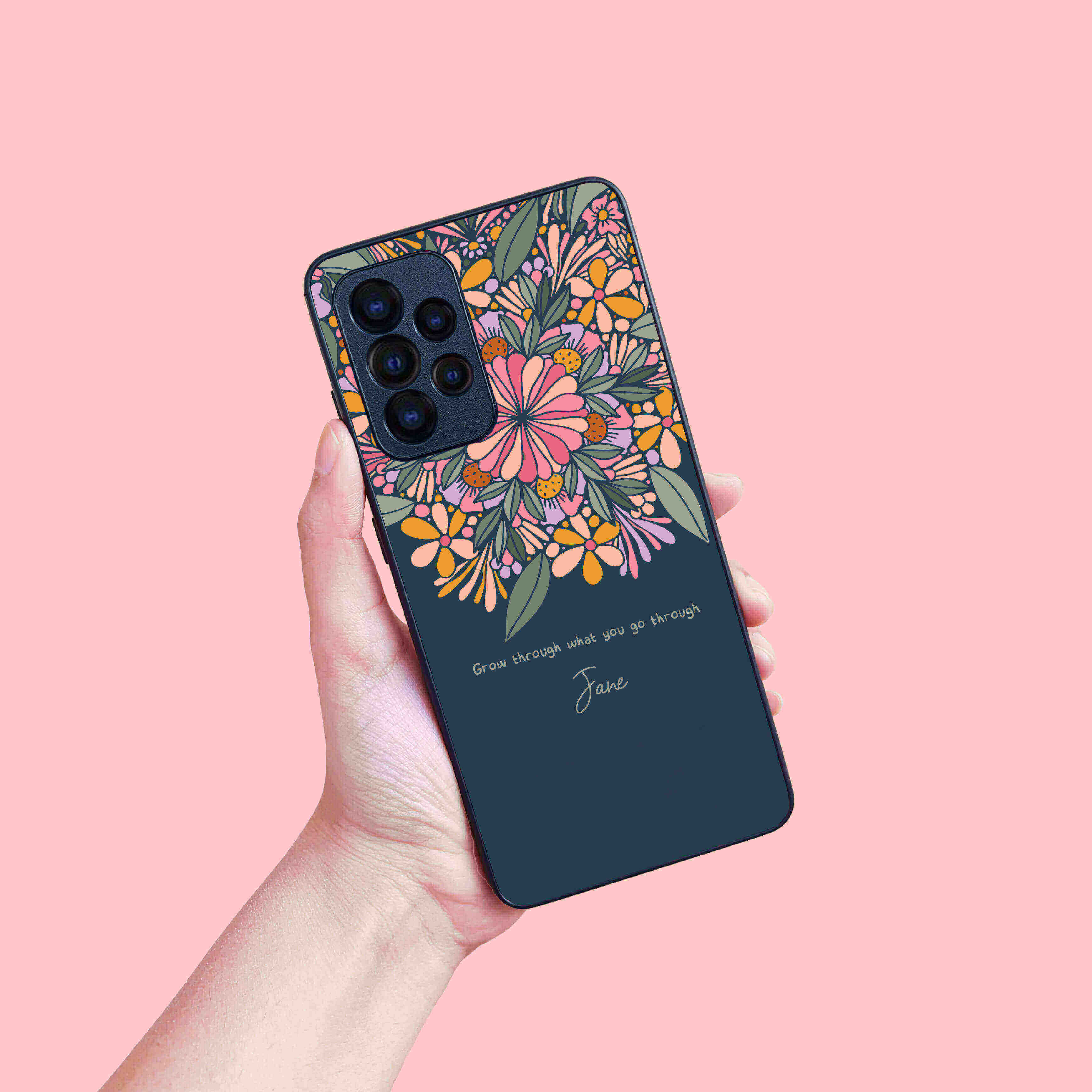 Grow through Teal Named - Phone Cover (Pre-paid)
