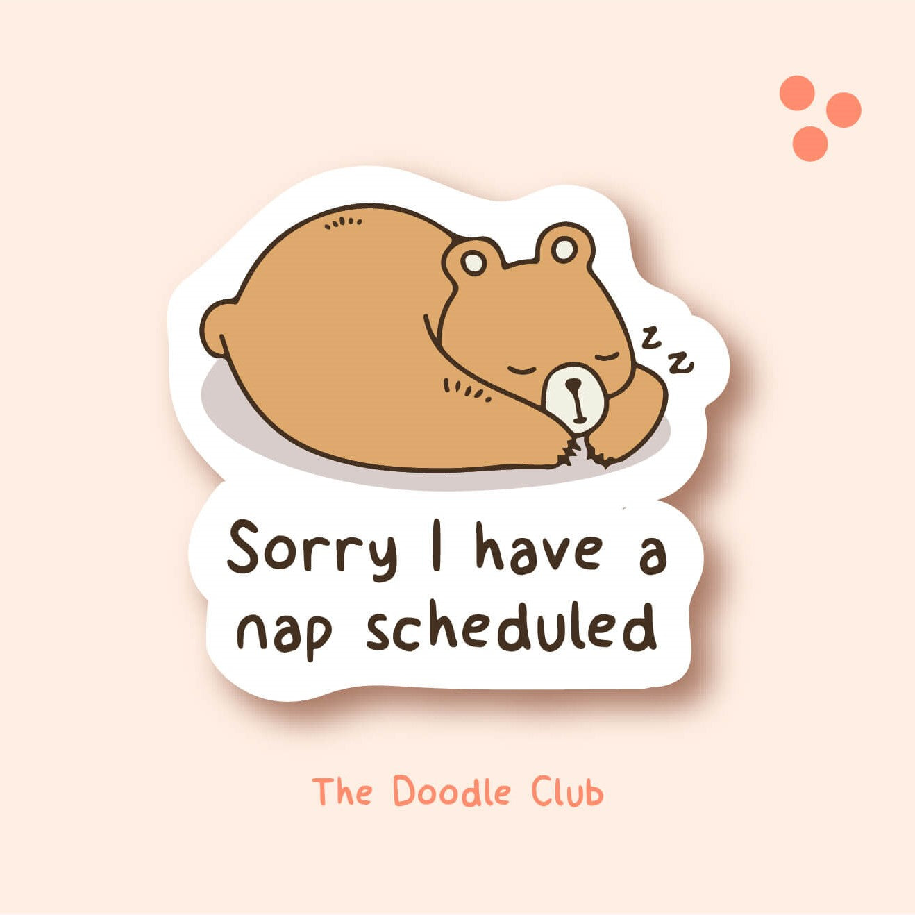 Nap Scheduled Bear - Sticker