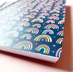 Rainbow Stars Navy A4 Spiral Notebook