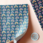 Rainbow Stars Navy A4 Spiral Notebook