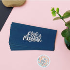 Navy White Eid Mubarak Envelopes