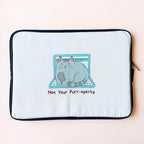 Not Your Purroperty Pastel Pink Laptop Sleeve
