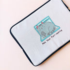Not Your Purroperty Pastel Pink Laptop Sleeve