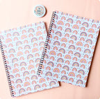 Boho Rainbow Offwhite A4 Spiral Notebook