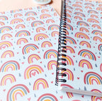 Boho Rainbow Offwhite A4 Spiral Notebook