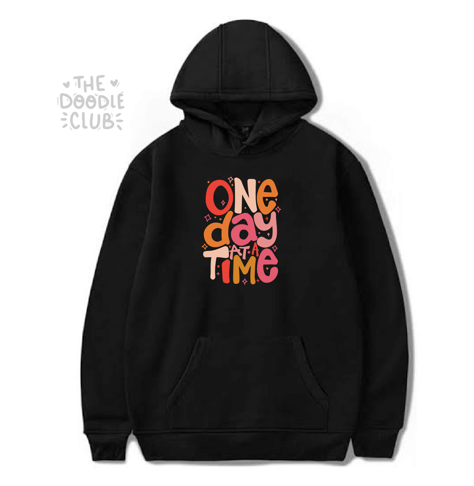 One Day at a Time Black Hoodie (Pre-paid)