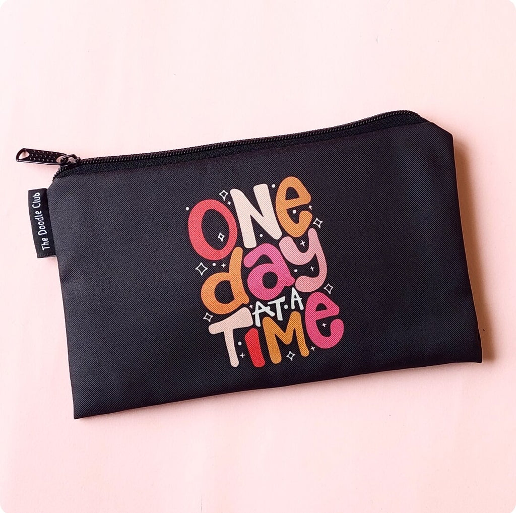 One Day at a Time Zipper Pouch
