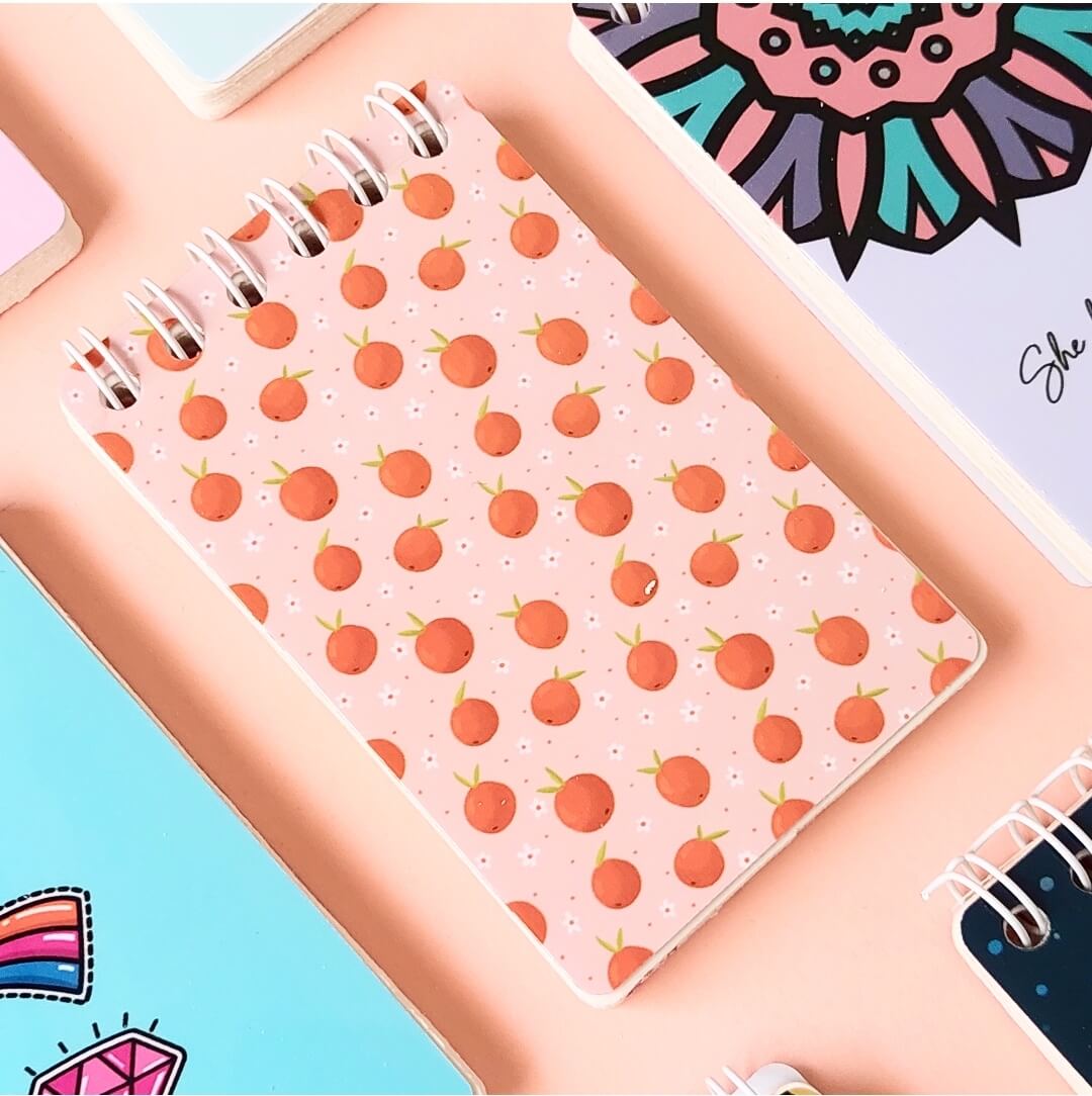 Orange Pattern Mini Notepad