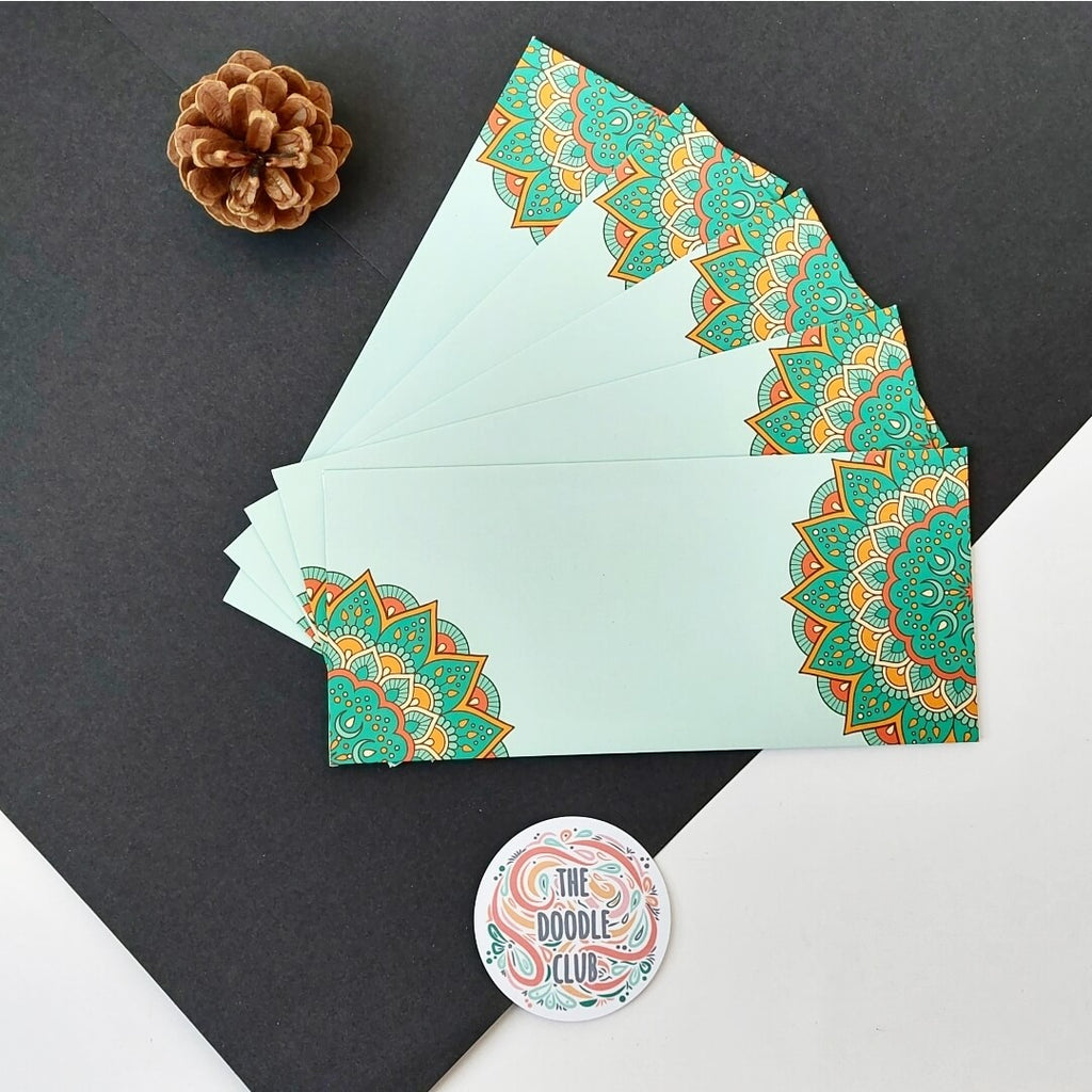 Ornate Mint Green Envelopes