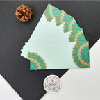 Ornate Mint Green Envelopes