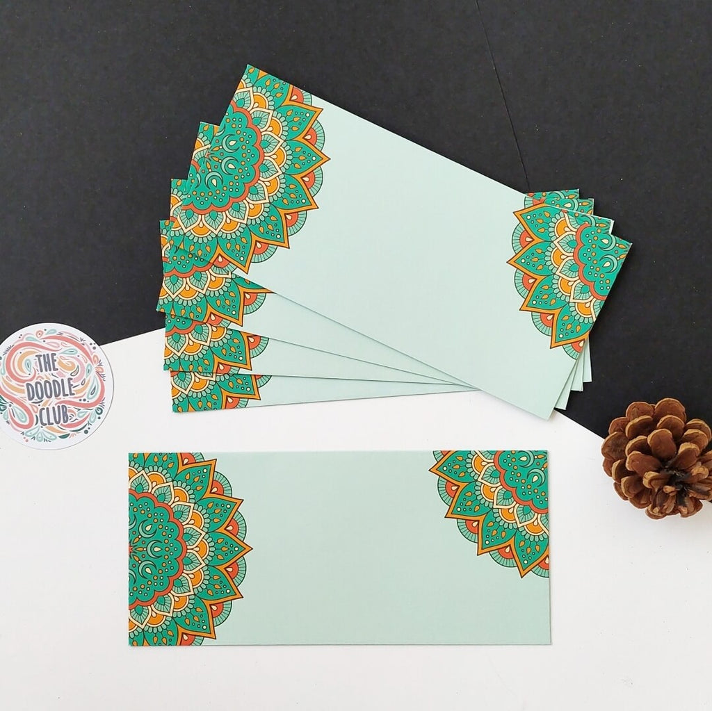 Ornate Mint Green Envelopes