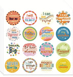 Set of 16 round Motivational Sticker Sheet