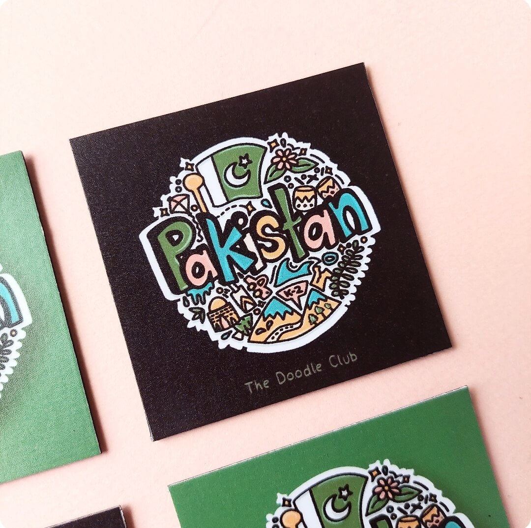 Pakistan Doodle Fridge Magnet
