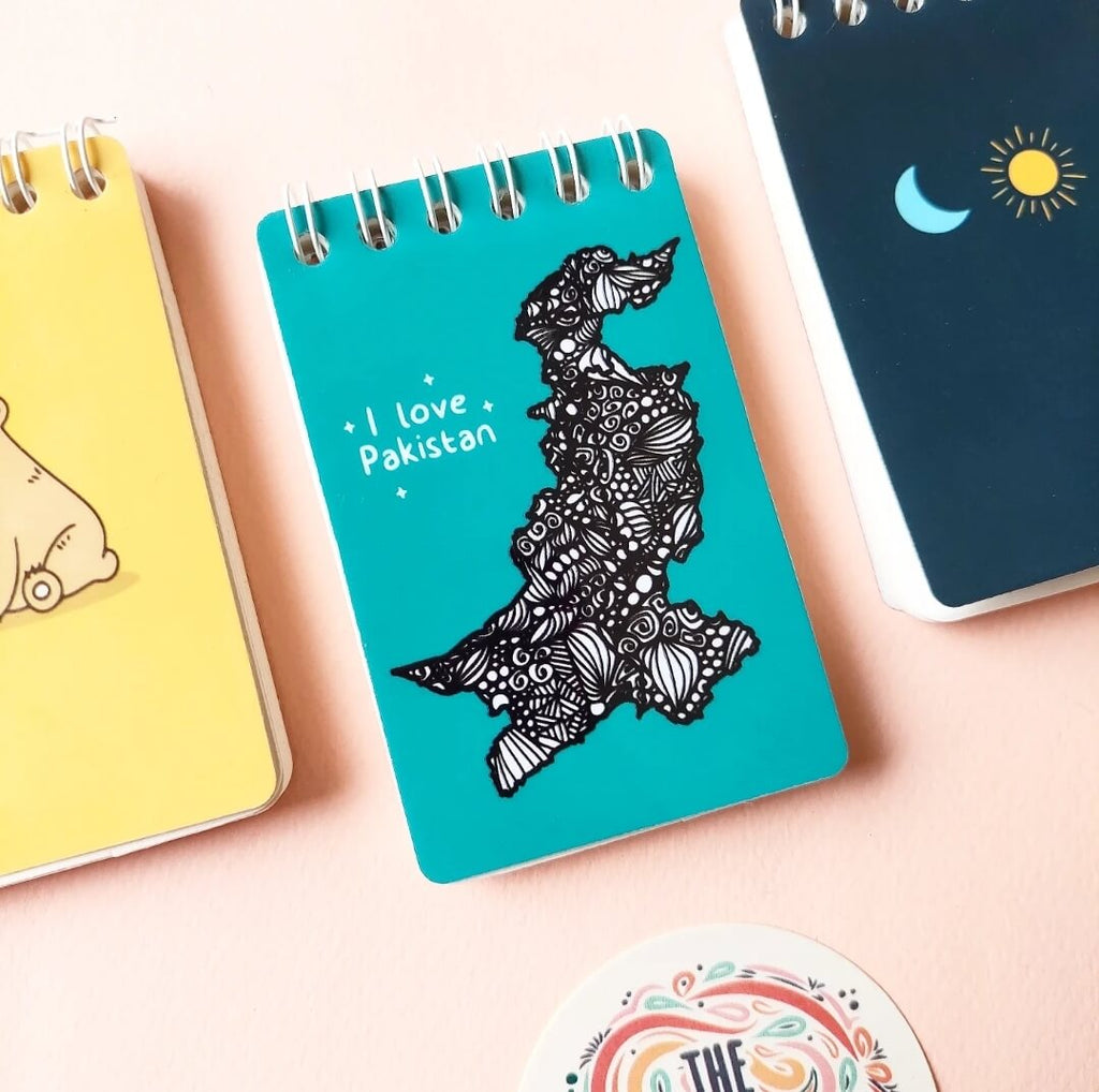 I love Pakistan Doodle Mini Notepad