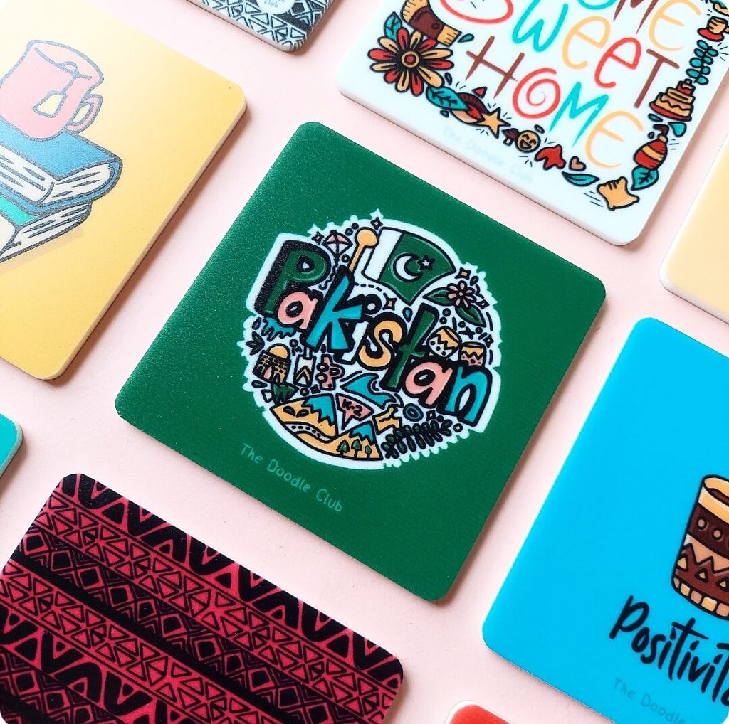 Pakistan Doodle Acrylic Coaster