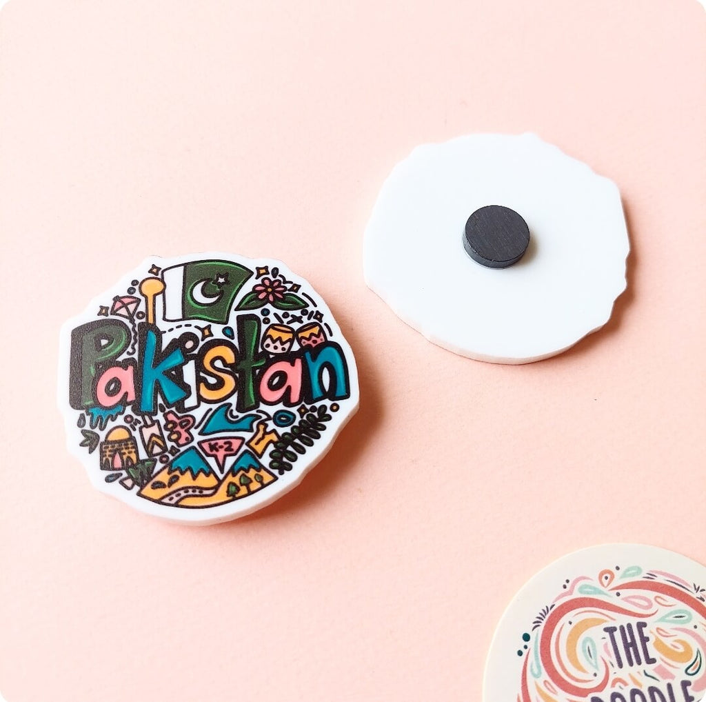 Pakistan Doodle Acrylic Magnet