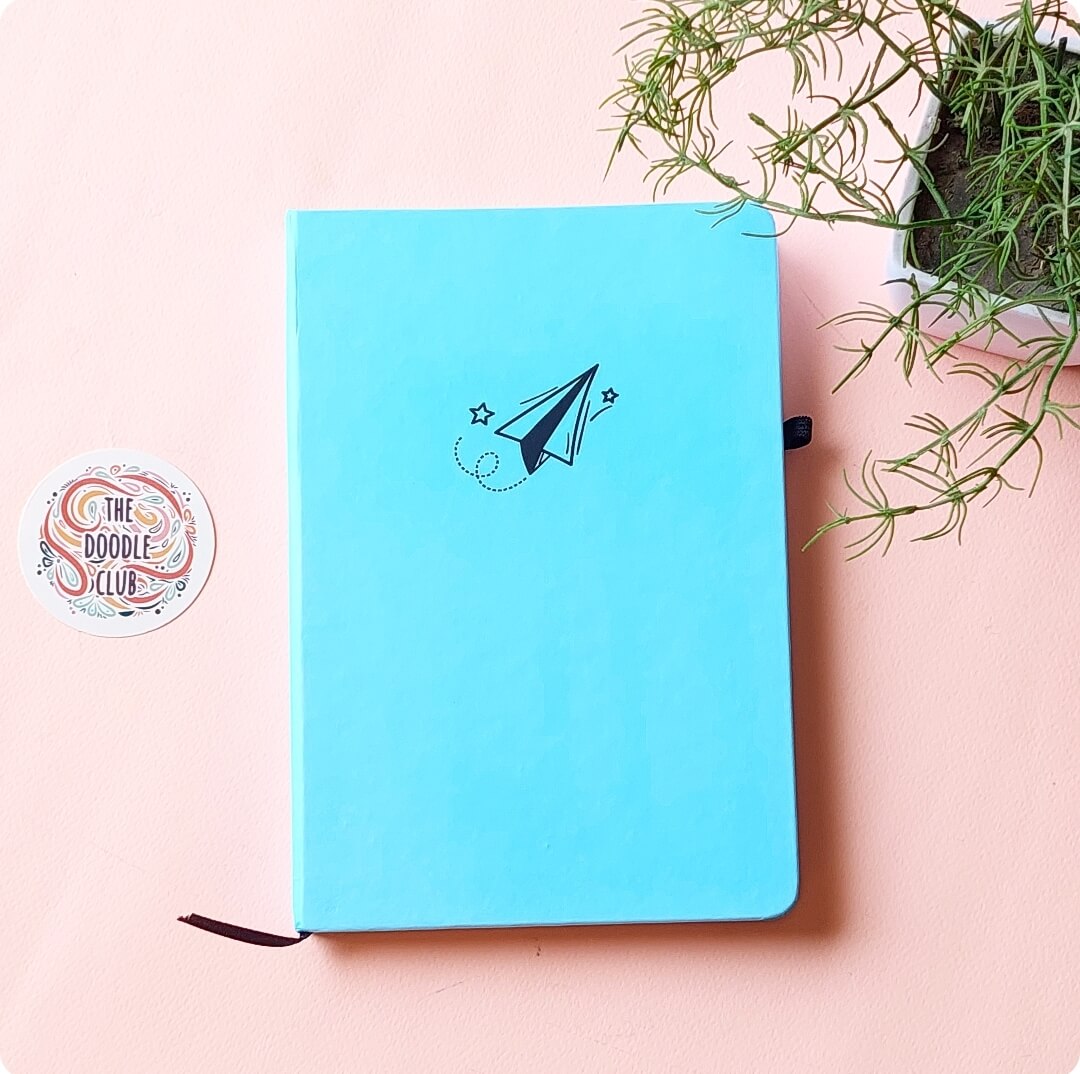 Minimalistic Paper Airplane - Sky Blue Journal