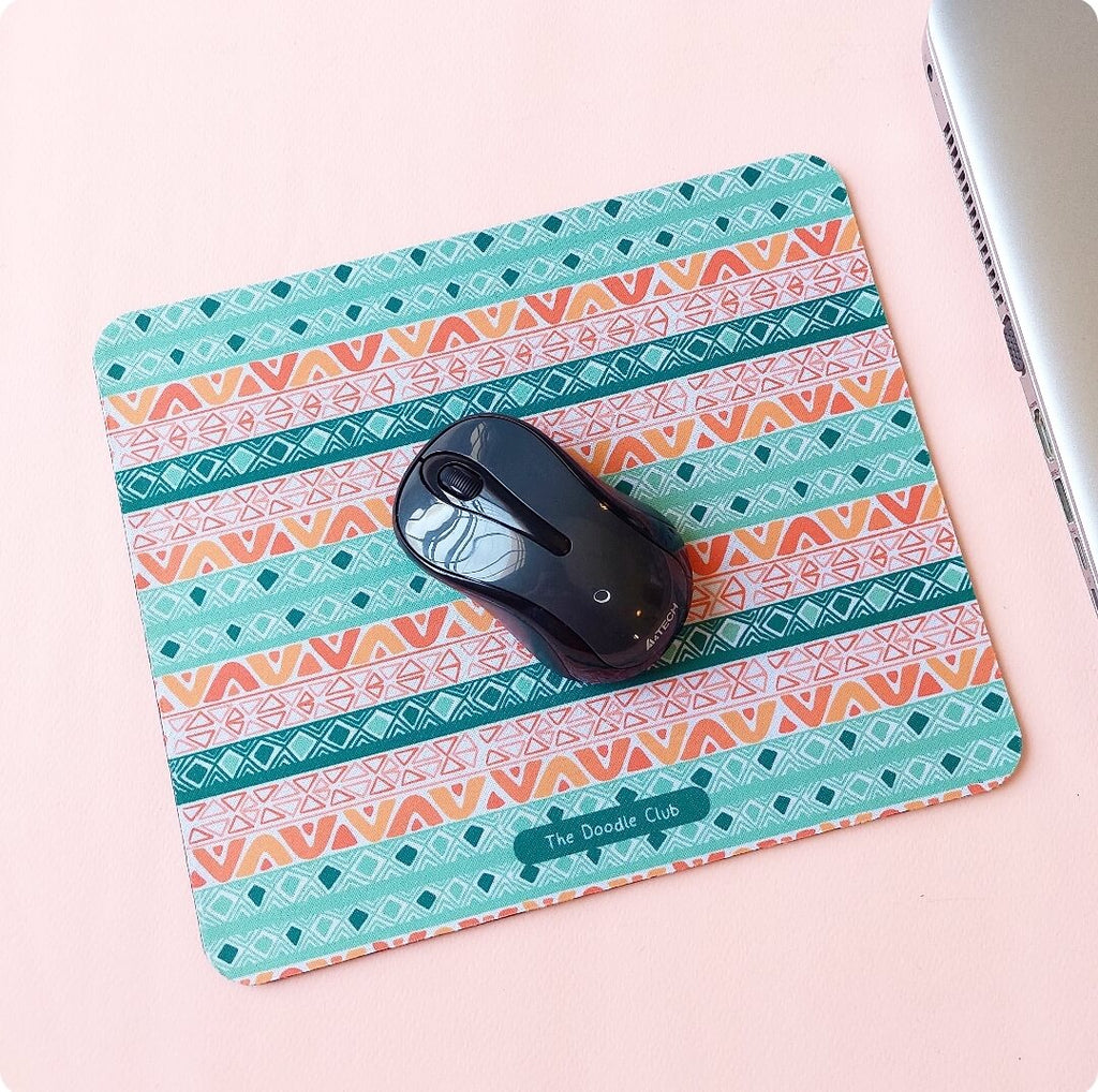 Pastel Pink Doodle Mousepad