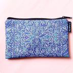 Periwinkle Leaves Zipper Pouch