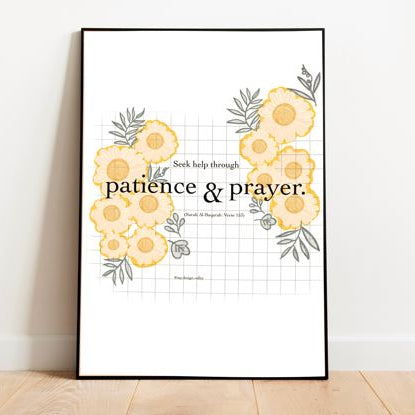Prayer and Patience Crystal Frame (Pre-paid)