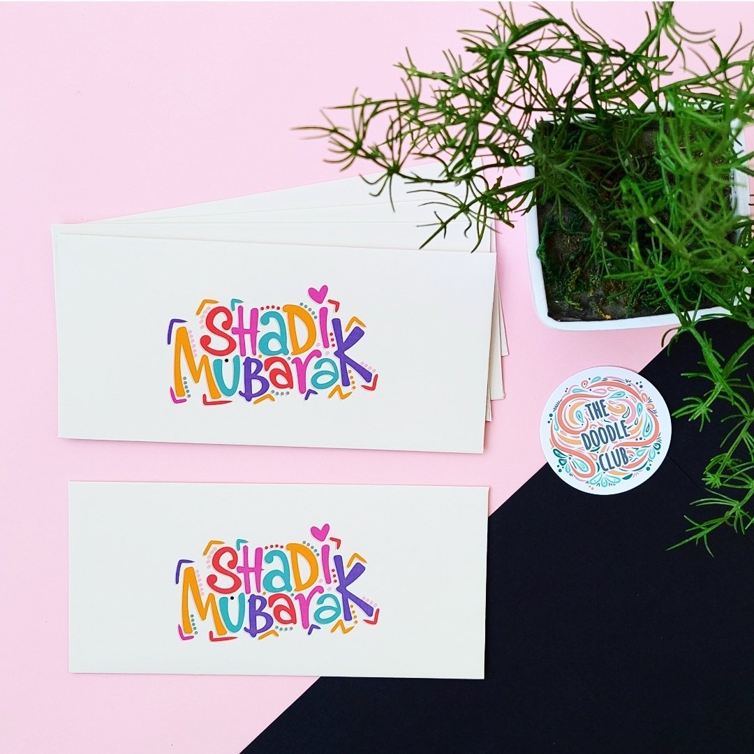 Shadi Mubarak - Offwhite Rainbow Envelopes