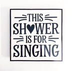 Set of 4 Funny Bathroom Crystal Square Frames (Pre-paid)