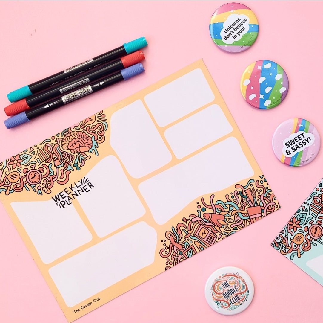 Weekly Doodley Magnetic Planner A4