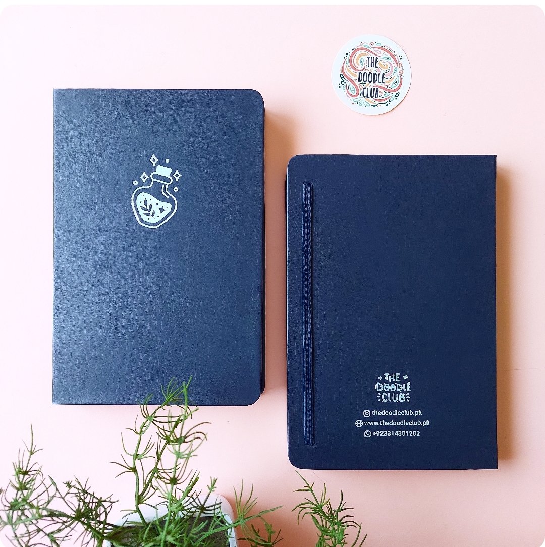 Potion Sparkle Black or Navy Leather Journal