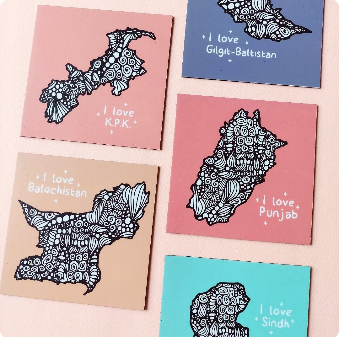 I love Balochistan' Doodle - Fridge Magnet