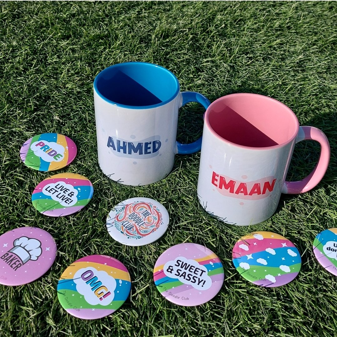 Pink or Blue Named Mug (Pre-paid)