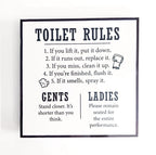 Set of 4 Funny Bathroom Crystal Square Frames (Pre-paid)