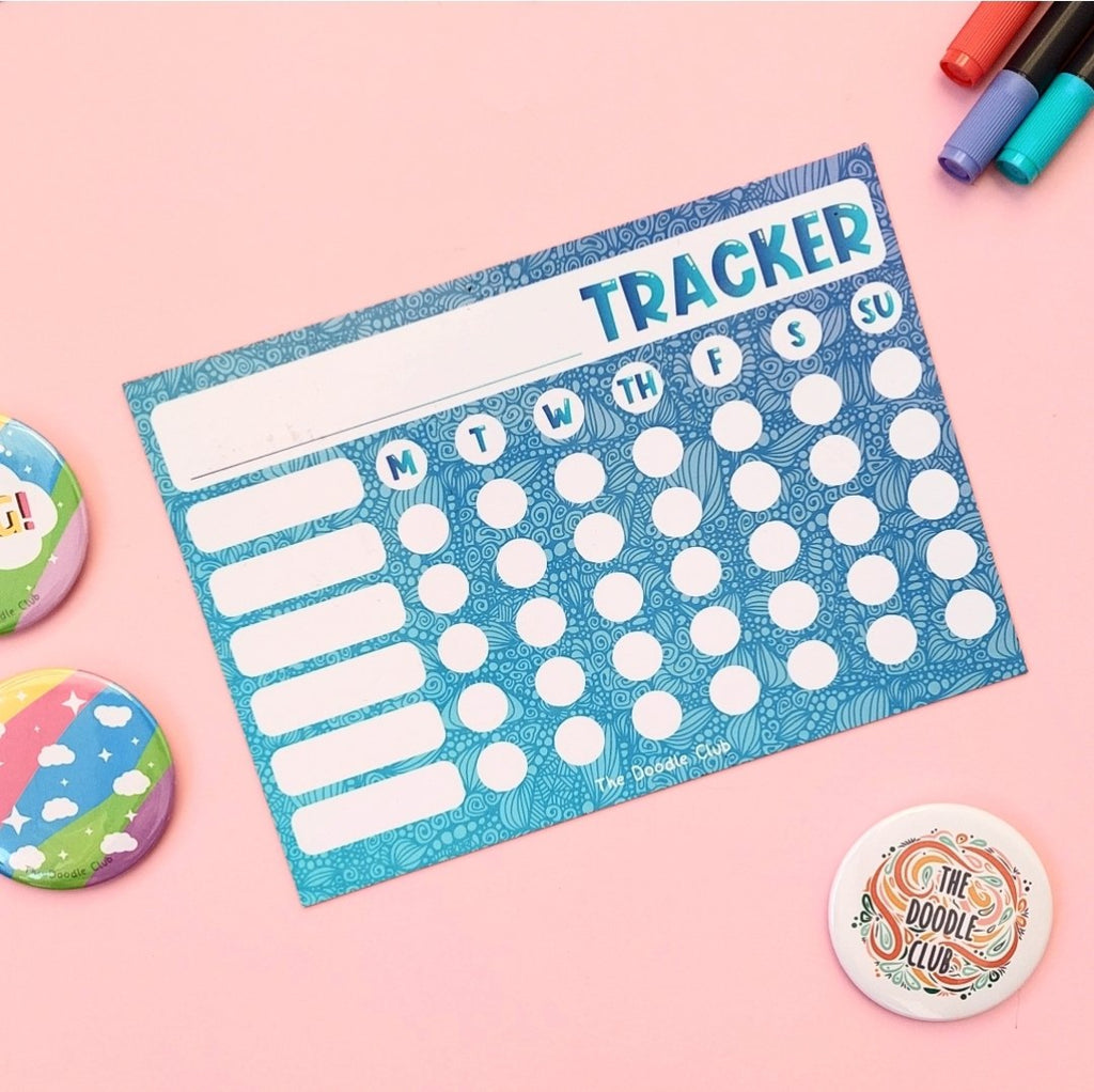 Ocean Hues Dry-Erase A5 Magentic Tracker