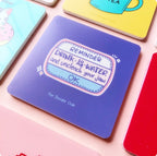 Reminder To Drink Water - Purple Acrylic Coaster