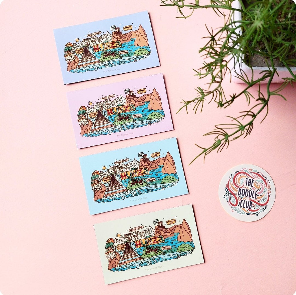 Lilac Hunza Doodle Fridge Magnet