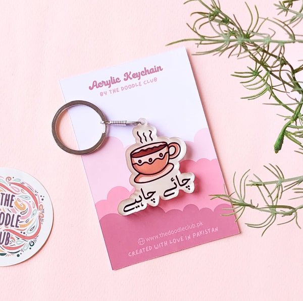 Chai Chahiye Acrylic Keychain