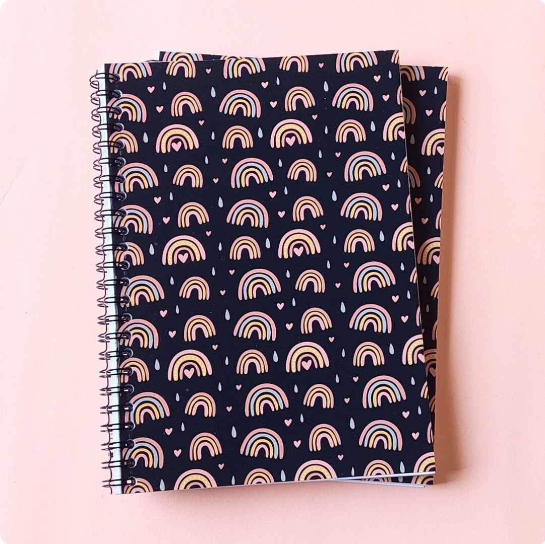 Boho Rainbow A5 Spiral Notebook
