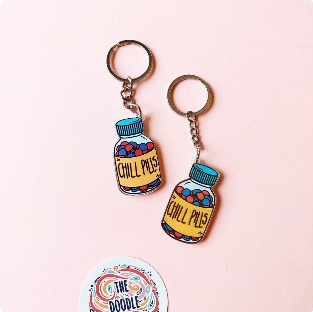 Chill Pills Acrylic Keychain