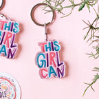 Set of 2 Girl Power Acrylic Keychain