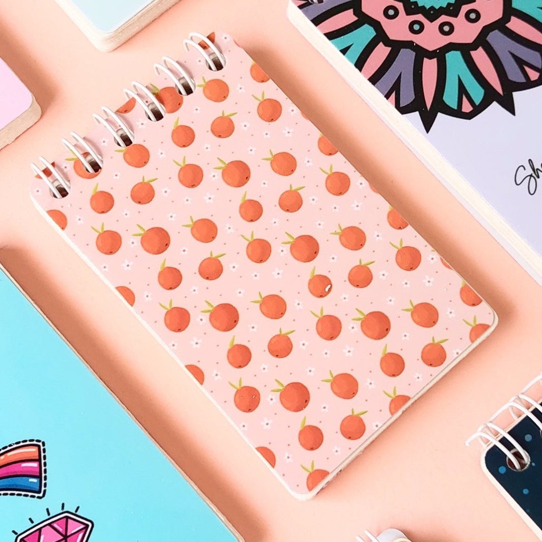 Orange Pattern Mini Notepad