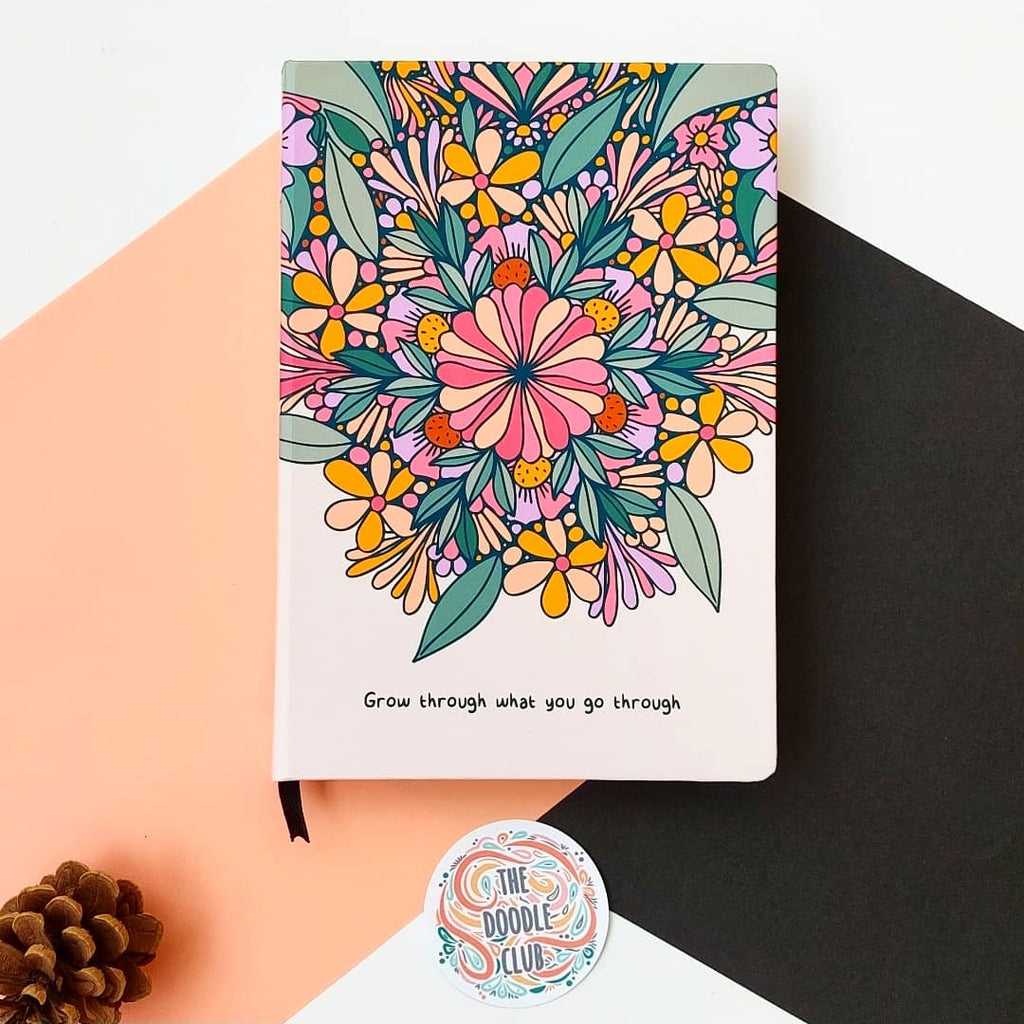 Grow Through Pink Floral Journal