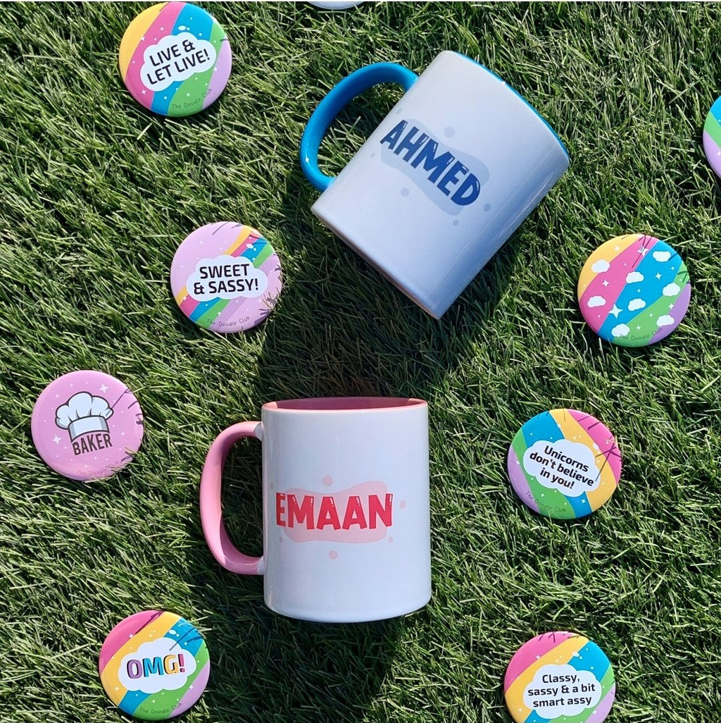 Pink or Blue Named Mug (Pre-paid)