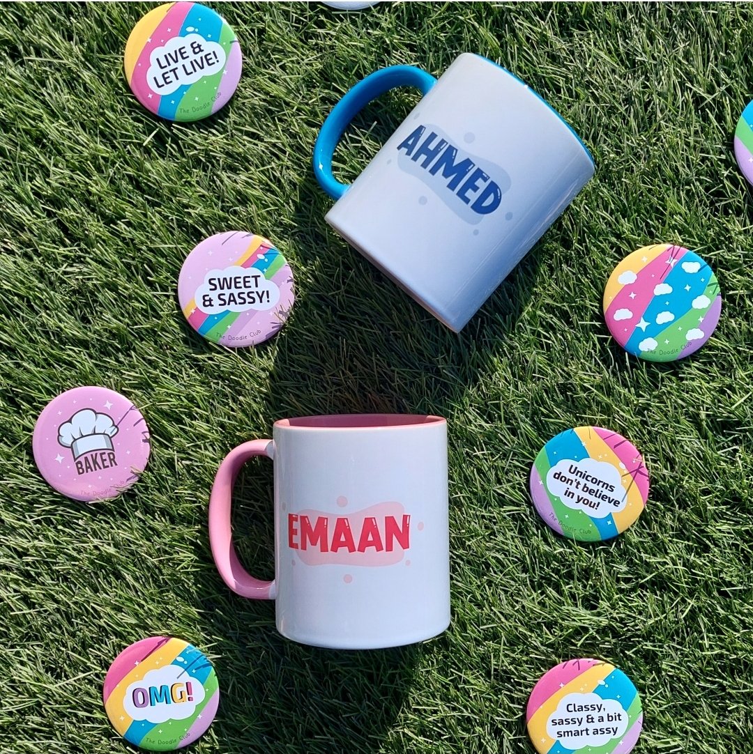Pink or Blue Named Mug (Pre-paid)