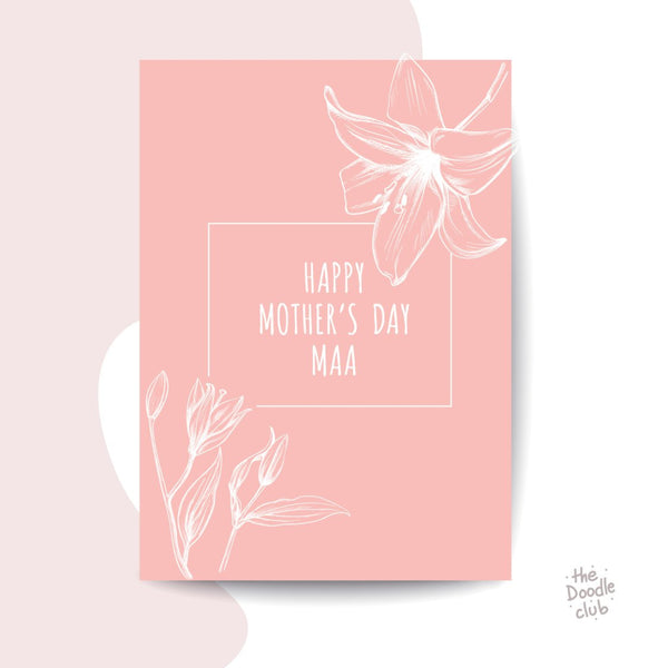 Happy Mothers Day MAA Card Pink Floral