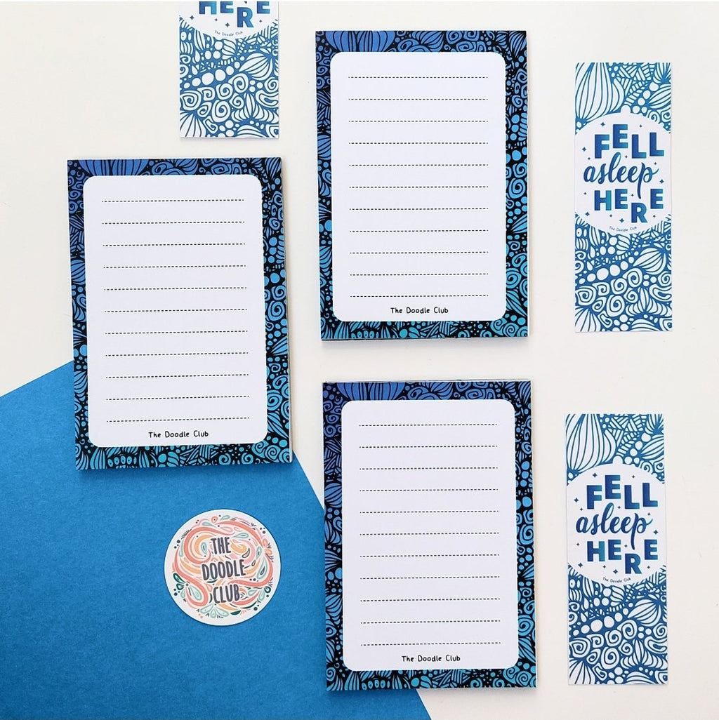 Ocean Hues Doodle Memo Pad