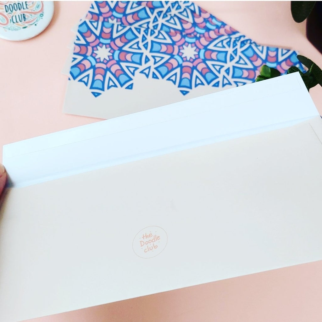 Geometrical Offwhite Pattern Envelopes - All purpose