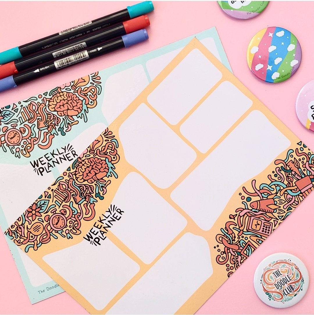 Weekly Doodley Magnetic Planner A4