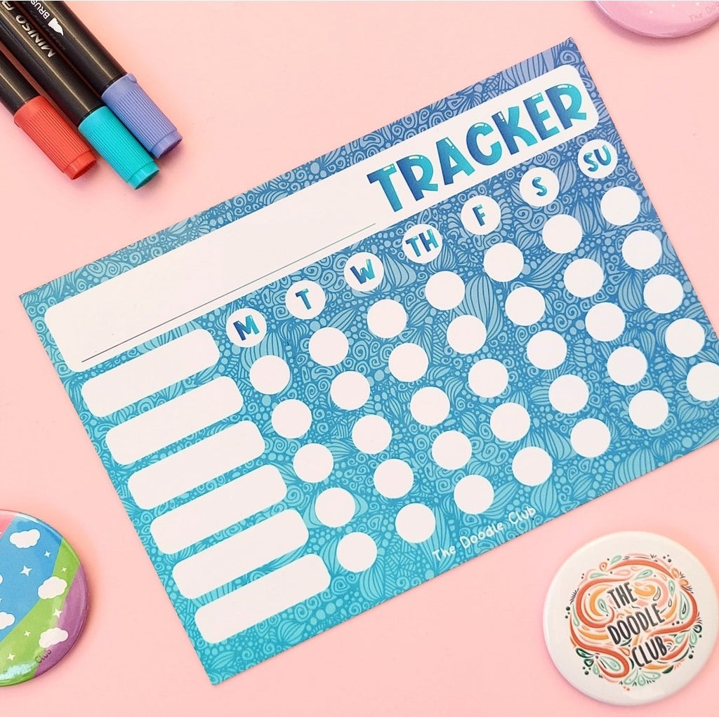 Ocean Hues Dry-Erase A5 Magentic Tracker